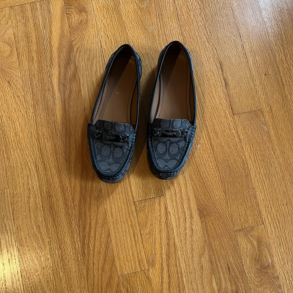 Coach print moccasin gray - size 8 1/2